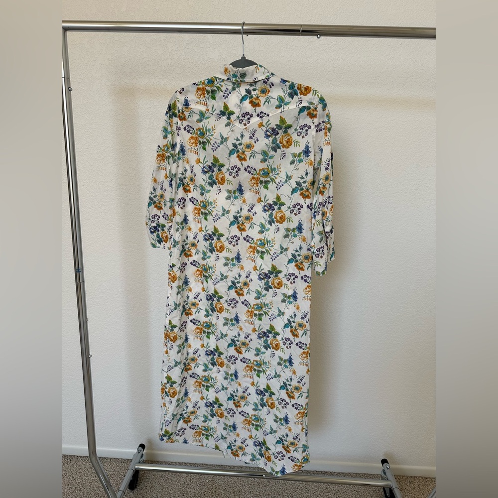R13 3/4 Sleeve Cowboy Floral Midi dress - Picture 7 of 7